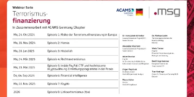 Episode 6 „Financial Intelligence“ der Online-Serie zur Terrorismusfinanzierung