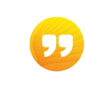 Symbolic image for customer quotes: Circle with stylized quotation marks – representing testimonials, client feedback and personal endorsements.
