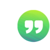 Symbolic image for customer quotes: Circle with stylized quotation marks – representing testimonials, client feedback and personal endorsements.