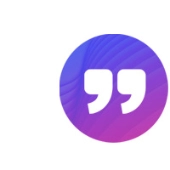 Symbolic image for customer quotes: Circle with stylized quotation marks – representing testimonials, client feedback and personal endorsements.